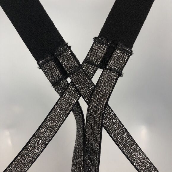 VICTORIA'S SECRET Knockout Black White 2 In 1 Sports Bra Front Closure Size 36C - Picture 7 of 13